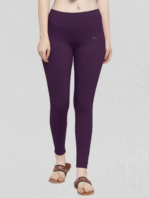 ABE Ankle Length Western Wear Legging(Purple, Solid)