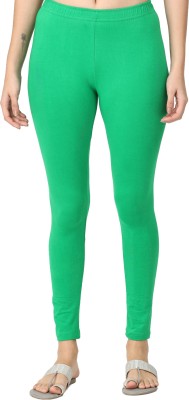 Robinbosky Ankle Length Ethnic Wear Legging(Green, Solid)