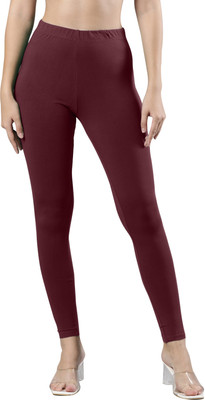 femmora Ankle Length Ethnic Wear Legging(Maroon, Solid)