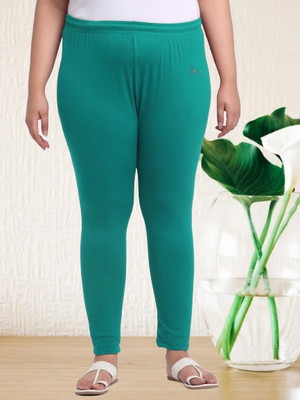 Trend Level Ankle Length Western Wear Legging(Light Blue, Solid)