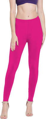 Presta Ankle Length Western Wear Legging(Pink, Solid)