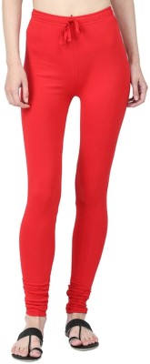 Robinbosky Churidar  Ethnic Wear Legging(Red, Solid)