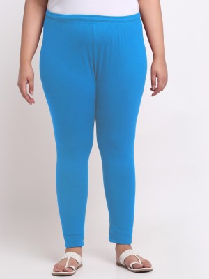 Trend Level Churidar Length Western Wear Legging(Light Blue, Solid)