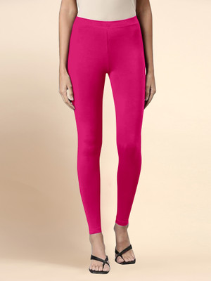 Trendmalls Ankle Length  Ethnic Wear Legging(Pink, Solid)