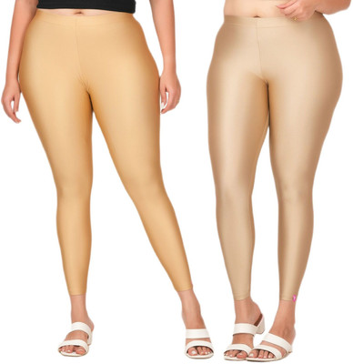 LoveiT Ankle Length Western Wear Legging(Gold, Beige, Solid)