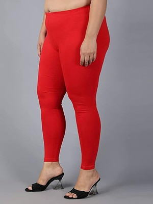 sr enterprises Churidar  Ethnic Wear Legging(Red, Solid)