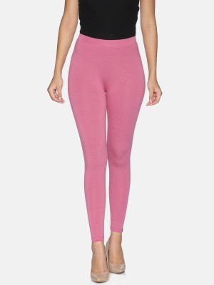 TWIN BIRDS Ankle Length Western Wear Legging(Pink, Solid)