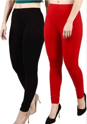 Shree KhatuShyam Churidar  Ethnic Wear Legging(Black, Solid)