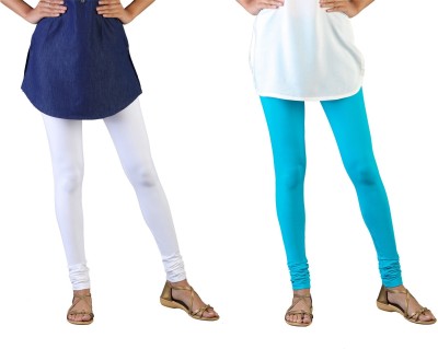 TWIN BIRDS Churidar Length Western Wear Legging(White, Blue, Solid)