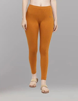 Moksh Ankle Length Western Wear Legging(Yellow, Solid)