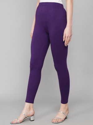 Mishita Ankle Length  Ethnic Wear Legging(Purple, Solid)