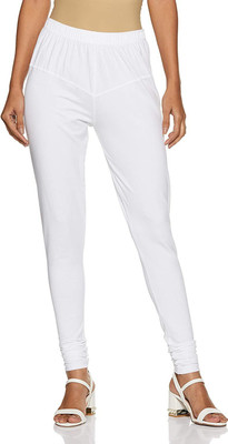 Lyra Churidar  Ethnic Wear Legging(White, Solid)