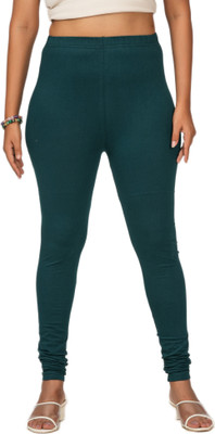 LoveiT Churidar  Western Wear Legging(Green, Solid)