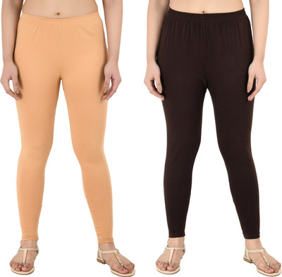 Samiksha Fashion Western Wear Legging(Beige, Solid)