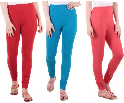 DIAZ Ankle Length  Ethnic Wear Legging(Light Blue, Red, Pink, Solid)