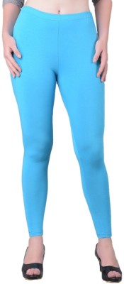 Comfort Lady Ankle Length  Ethnic Wear Legging(Blue, Solid)