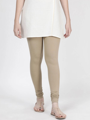 TWIN BIRDS Churidar Length Ethnic Wear Legging(Beige, Solid)