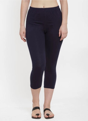 ABE Ankle Length Western Wear Legging(Blue, Solid)