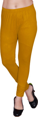 WEAR AND WOW Ankle Length Western Wear Legging(Yellow, Solid)