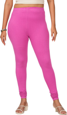 LoveiT Churidar  Western Wear Legging(Pink, Solid)