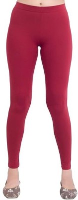 ApexWave Footed  Ethnic Wear Legging(Red, Solid)