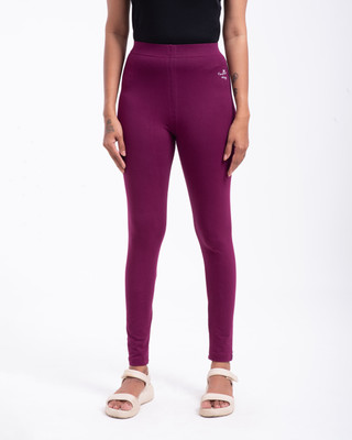 TARA WINGS Ankle Length Western Wear Legging(Purple, Solid)