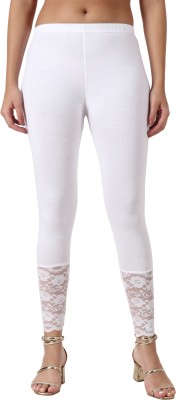 aakrushi Ankle Length  Ethnic Wear Legging(White, Solid)