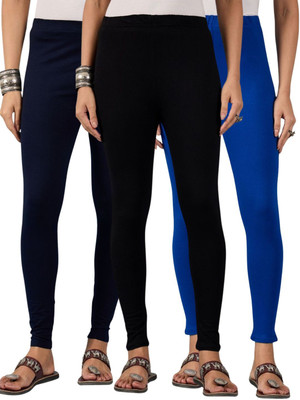DIMPY GARMENTS Ankle Length Western Wear Legging(Dark Blue, Blue, Black, Solid)