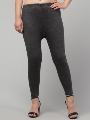 HOC Ankle Length Ethnic Wear Legging(Grey, Solid)