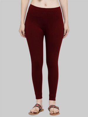 Trend Level Ethnic Wear Legging(Maroon, Solid)