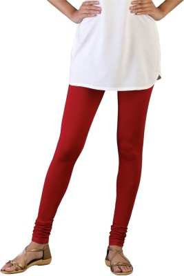 TWIN BIRDS Churidar  Western Wear Legging(Red, Solid)