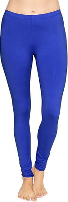 UNFLD Ankle Length  Western Wear Legging(Blue, Solid)