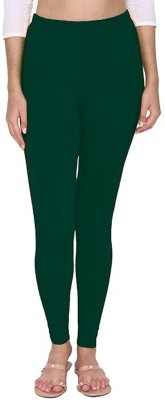 LEEVAJ WORLD Ankle Length  Ethnic Wear Legging(Dark Green, Solid)