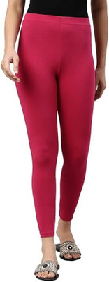 AJ Hosiery Ankle Length Western Wear Legging(Red, Solid)