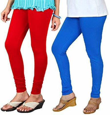 NYMEX Ankle Length Ethnic Wear Legging(Blue, Red, Solid)