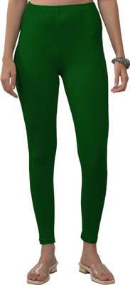 Lyra Ankle Length  Ethnic Wear Legging(Green, Solid)