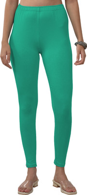 Lyra Ankle Length Ethnic Wear Legging(Green, Solid)