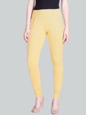 Lyra Churidar  Ethnic Wear Legging(Yellow, Solid)
