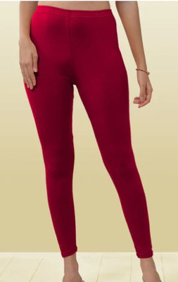 Lyra womens wear Ankle Length Western Wear Legging(Pink, Solid)