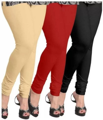 sr enterprises Ankle Length Ethnic Wear Legging(Beige, Red, Black, Solid)