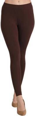 Groversons Paris Beauty Ankle Length Ethnic Wear Legging(Brown, Solid)