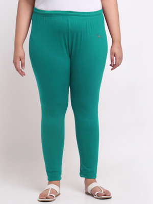Style Access Ankle Length Western Wear Legging(Light Blue, Solid)