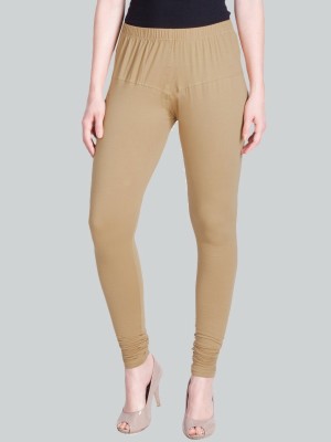 Lyra Churidar  Ethnic Wear Legging(Beige, Solid)