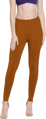Presta Ankle Length Ethnic Wear Legging(Brown, Solid)