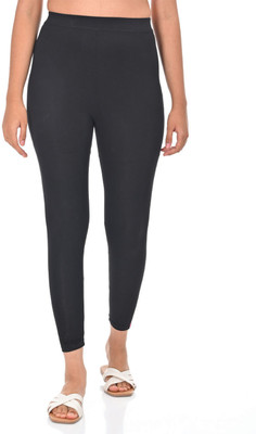 Aviska Ankle Length  Ethnic Wear Legging(Black, Solid)