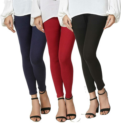 Errish Enterprises Ankle Length  Ethnic Wear Legging(Blue, Maroon, Black, Solid)