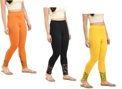 Indistar Ankle Length  Western Wear Legging(Multicolor, Black, Yellow, Printed)