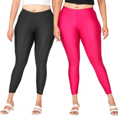 LoveiT Ankle Length Western Wear Legging(Black, Pink, Solid)