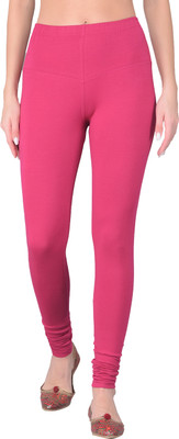 Comfort Lady Churidar  Ethnic Wear Legging(Maroon, Solid)