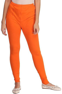 grapcy Churidar  Western Wear Legging(Orange, Solid)